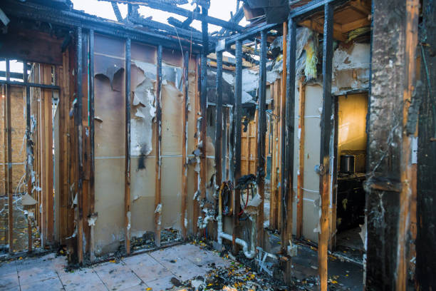 Professional Fire Damage Removal technician working in Woodside, CA